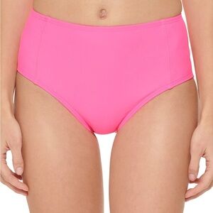 DKNY Seamed High-Waist Pink Bikini Bottoms